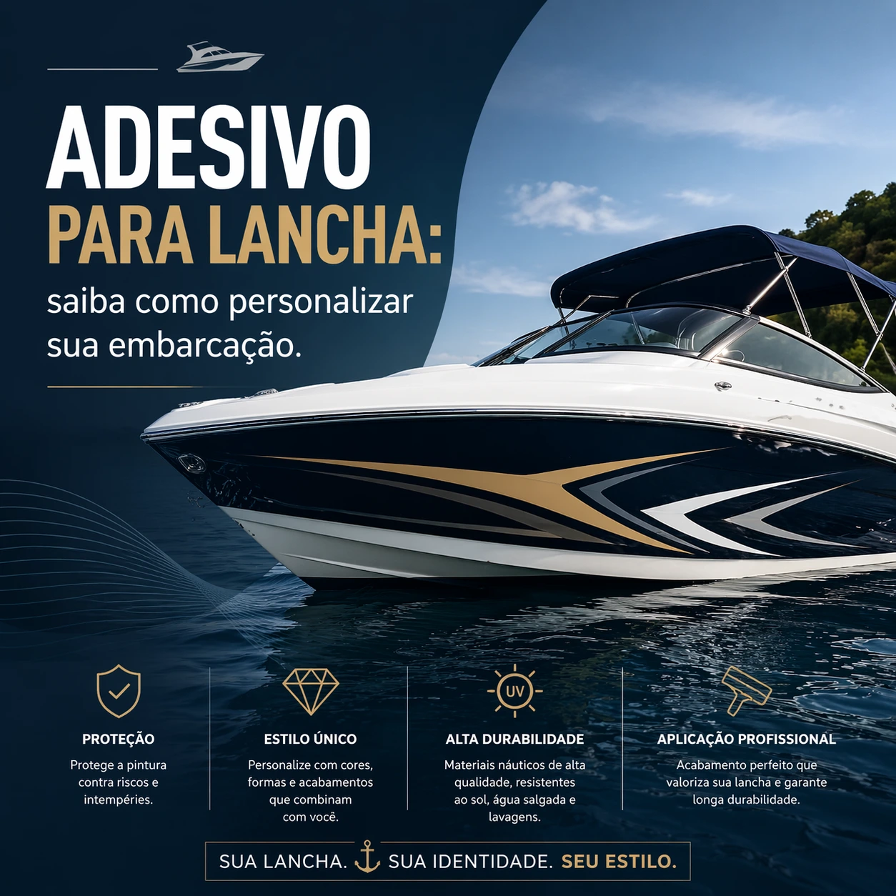 Clique para ver: Adesivo para lancha: saiba como personalizar sua embarcação Adesivo para lancha: saiba como personalizar sua embarcação