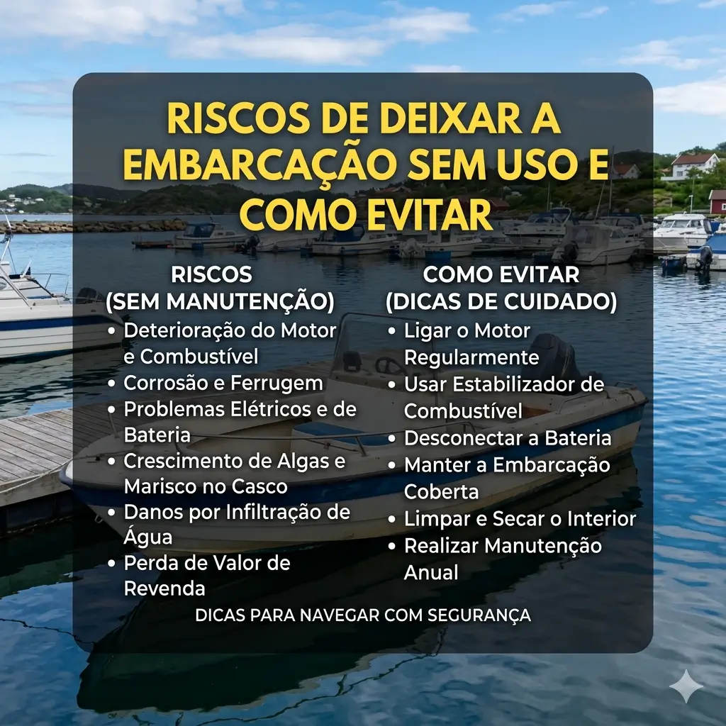 Clique para ver: Riscos de deixar a embarcação sem uso e como evitar Riscos de deixar a embarcação sem uso e como evitar