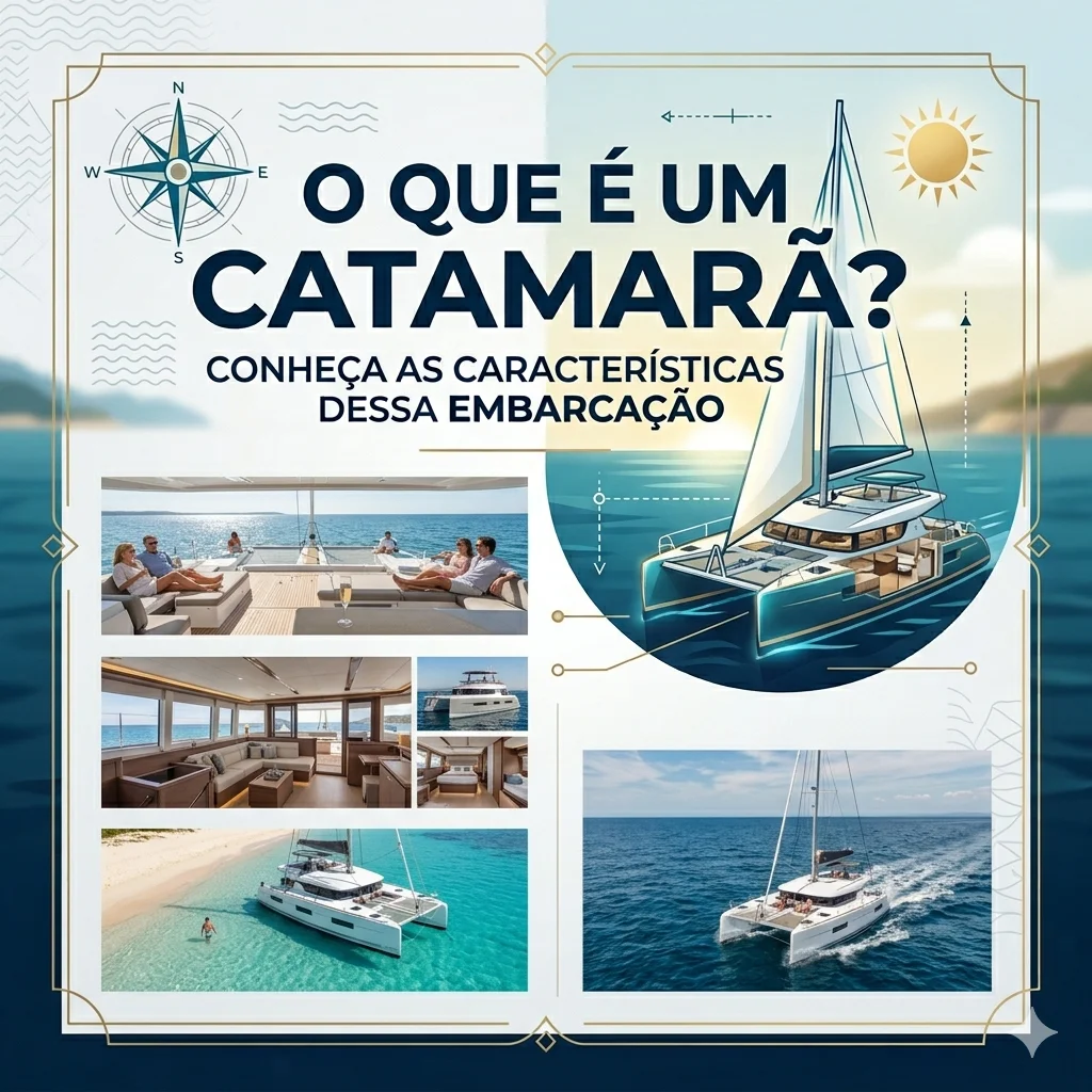 Clique para ver: O que é um catamarã? Conheça as características dessa embarcação O que é um catamarã? Conheça as características dessa embarcação