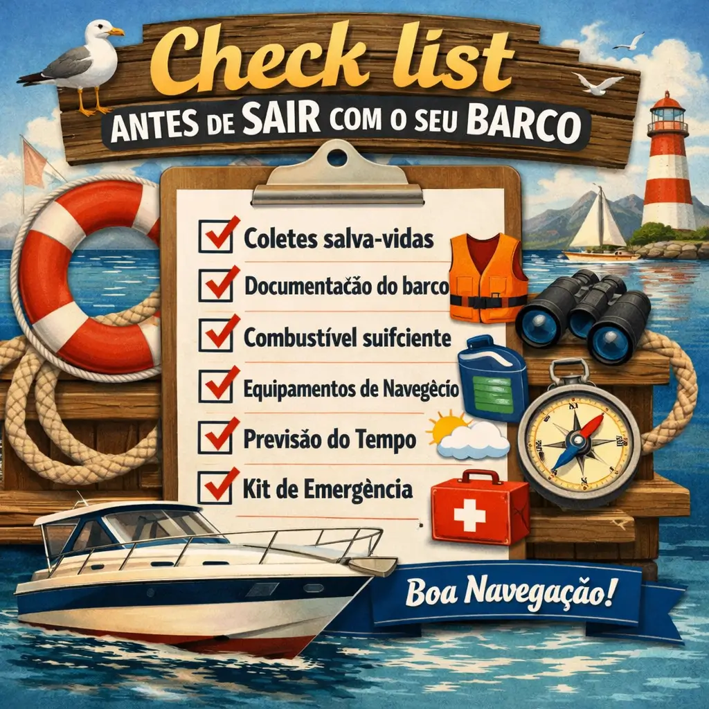 Clique para ver: Check list antes de sair com o seu barco Check list antes de sair com o seu barco